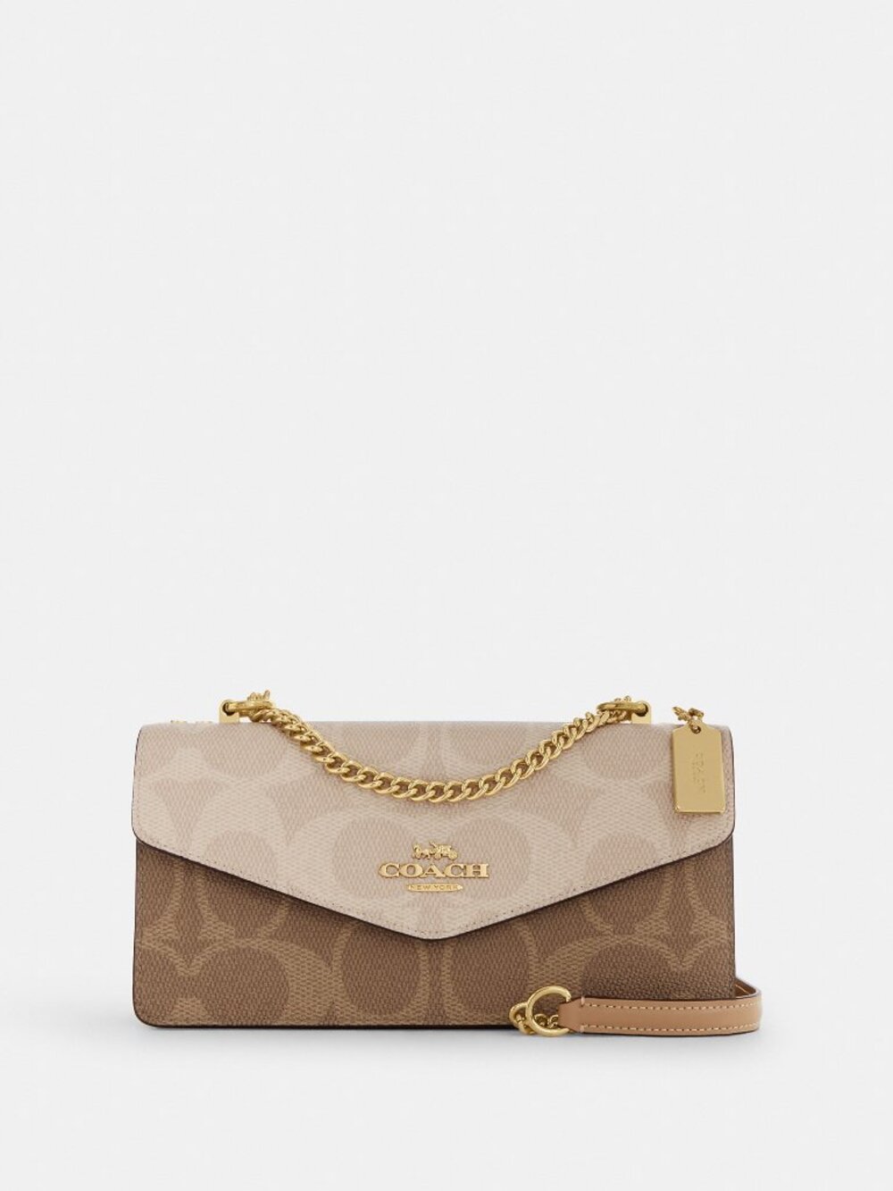 Coach Klare Envelope Crossbody Bag in Blocked Signature Canvas